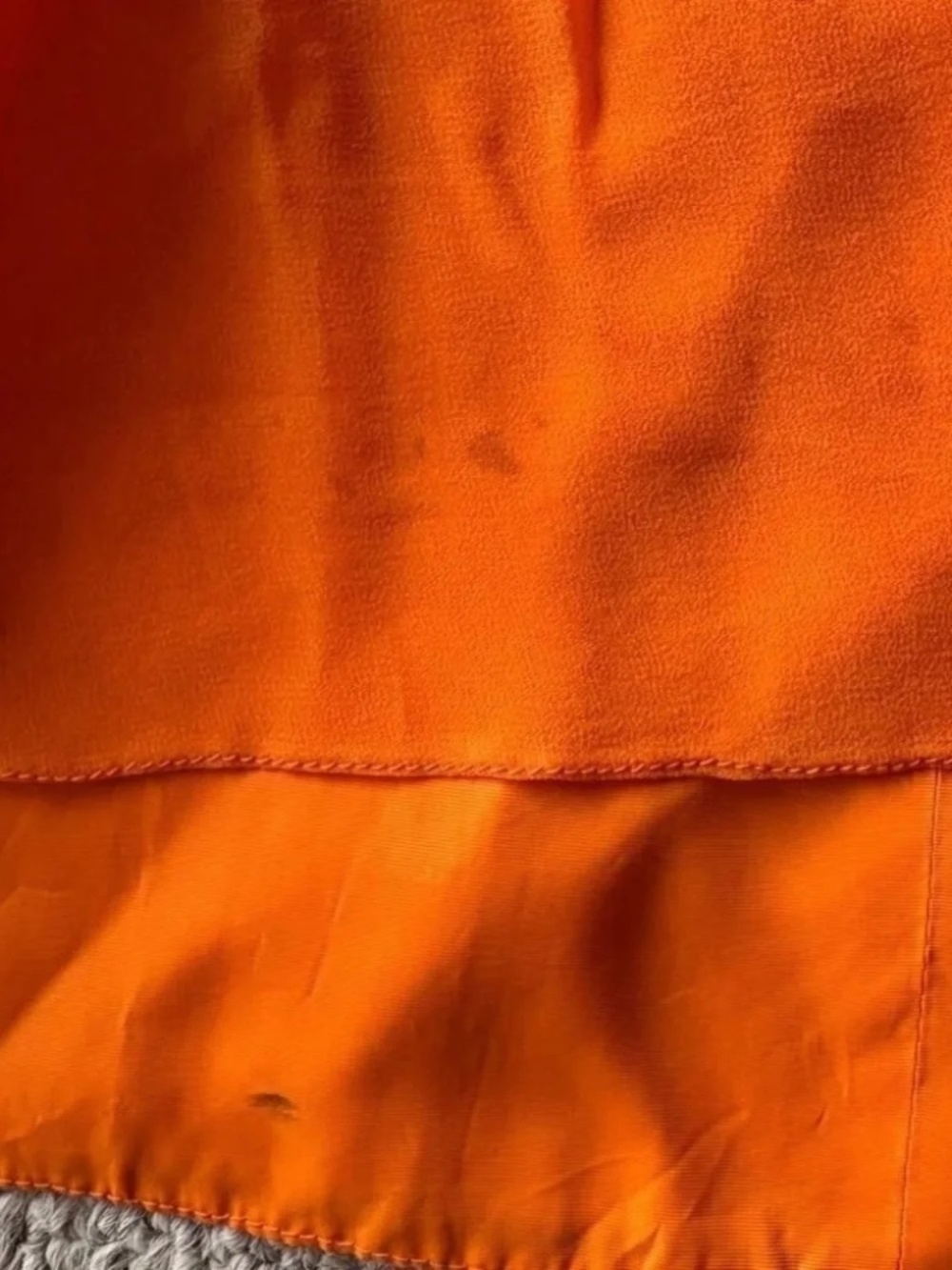 Vintage 70s Orange Prairie Maxi Dress Boho Cottagecore Lace Glam Ren Fair XS - Picture 13 of 16